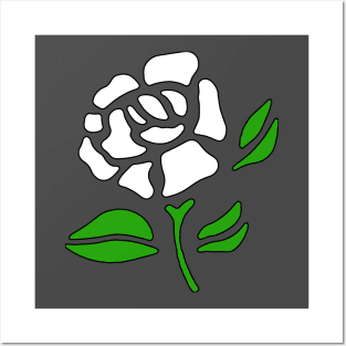 White rose Posters and Art